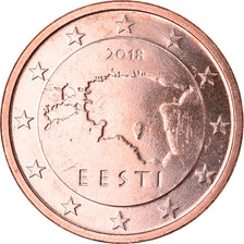 Estonia, 5 Euro Cent, 2018, SPL, Acciaio placcato rame, KM:New