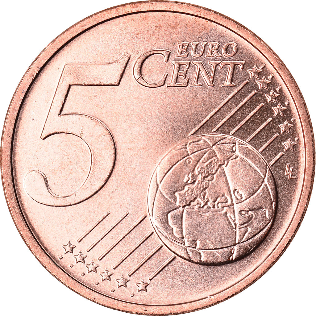 Estónia, 5 Euro Cent, 2018, MS(63), Aço Cromado a Cobre, KM:New