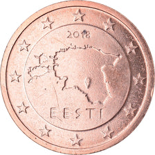 Estonia, 2 Euro Cent, 2018, SPL, Acciaio placcato rame, KM:New