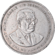 Coin, Mauritius, 5 Rupees, 1987, EF(40-45), Copper-nickel, KM:56