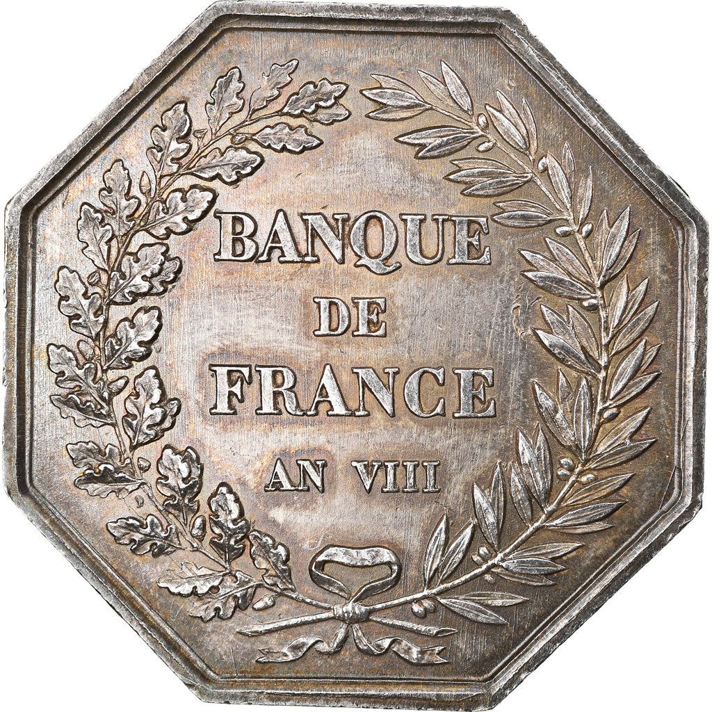 França, Token, Banco de Poupança, Banque de France, An VIII, Dumarest, MS(63)