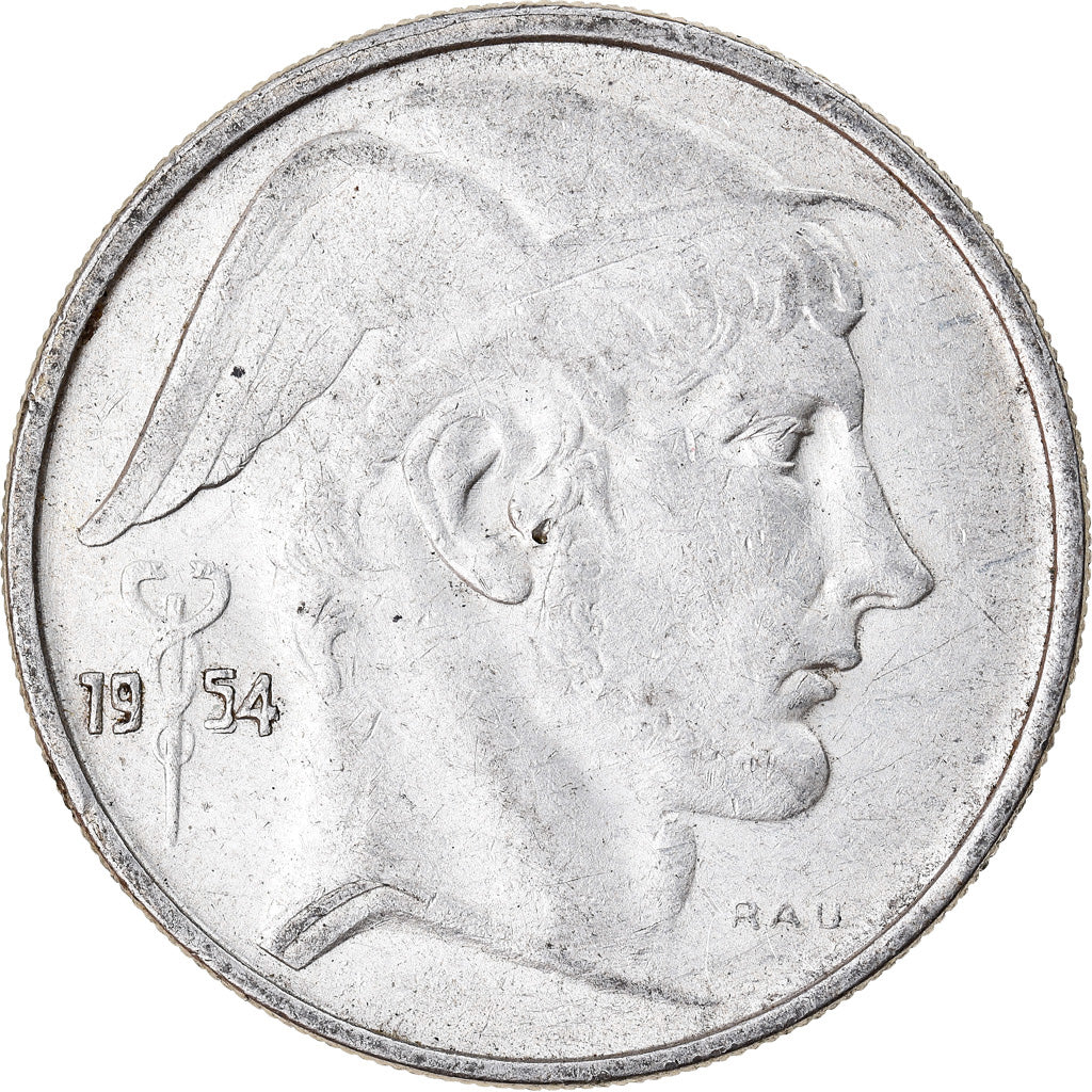 Coin, Belgium, 20 Francs, 20 Frank, 1954, EF(40-45), Silver, KM:141.1