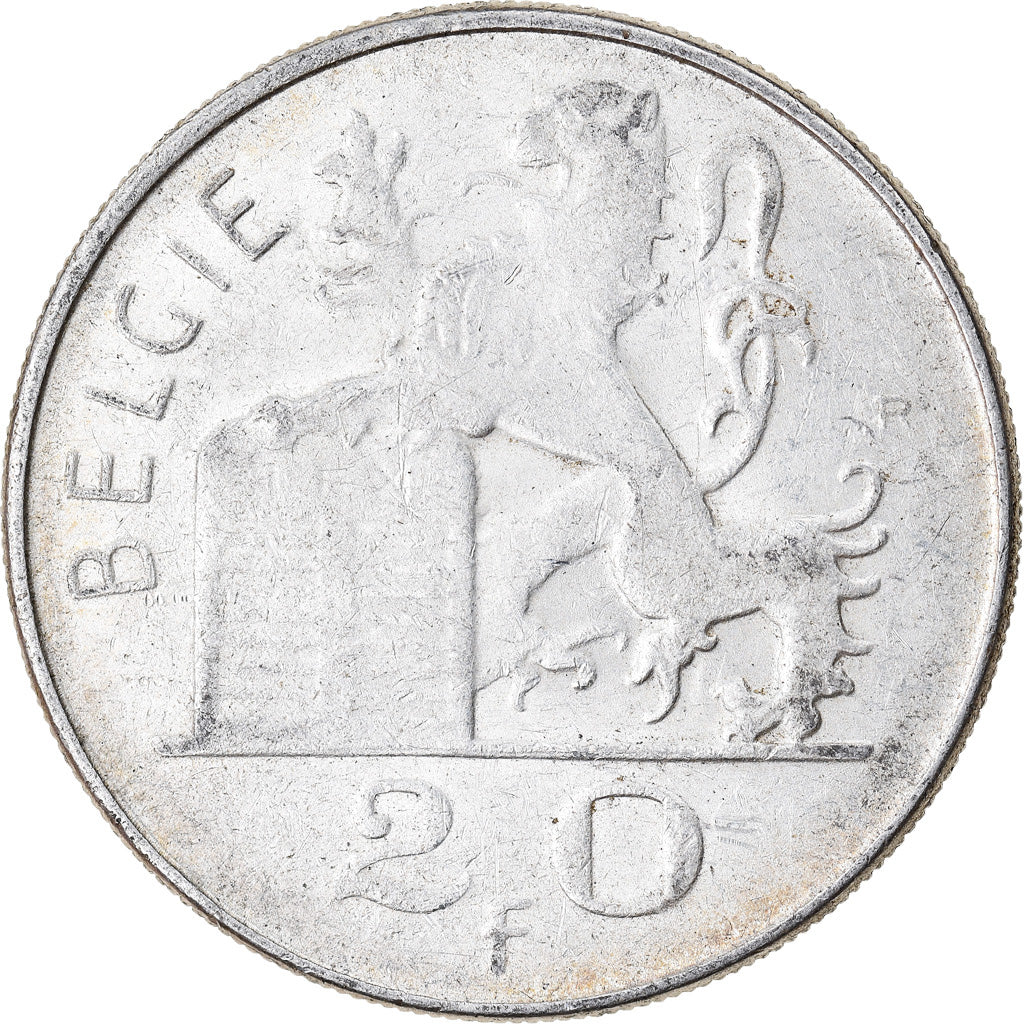 Coin, Belgium, 20 Francs, 20 Frank, 1954, EF(40-45), Silver, KM:141.1