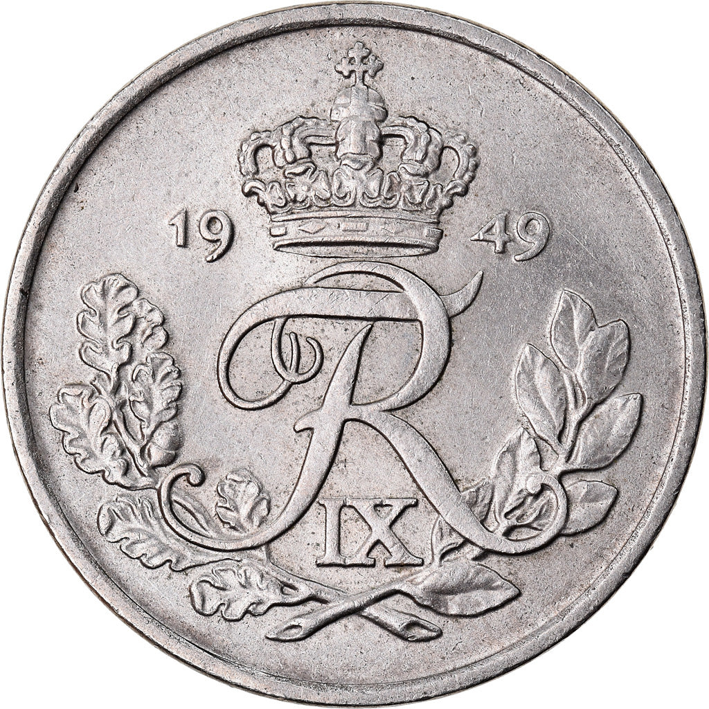 Monnaie, Danemark, Frederik IX, 25 Öre, 1949, Copenhagen, TTB+, Copper-nickel