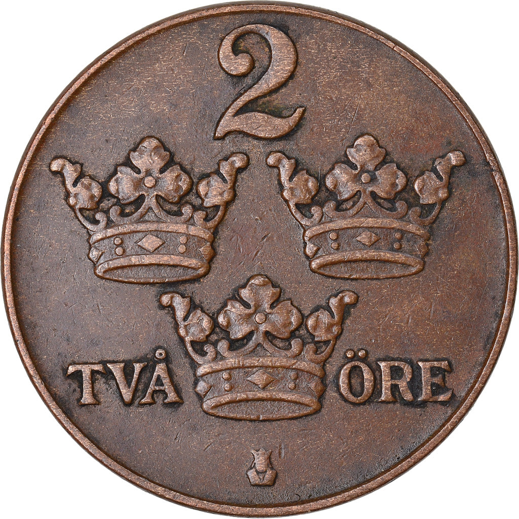 Coin, Sweden, Gustaf V, 2 Öre, 1935, AU(50-53), Bronze, KM:778