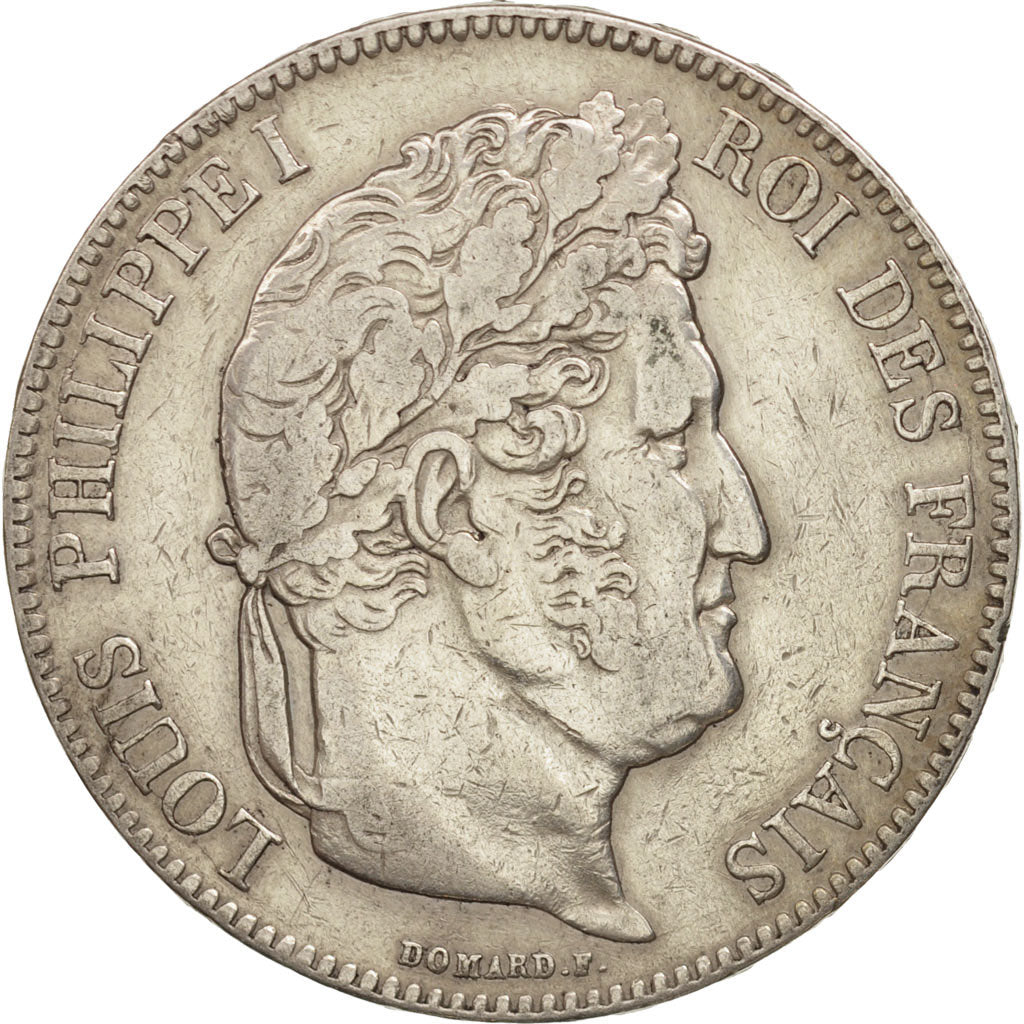 Coin, France, Louis-Philippe, 5 Francs, 1838, Rouen, VF(30-35), Silver