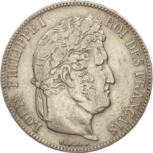 Coin, France, Louis-Philippe, 5 Francs, 1838, Rouen, VF(30-35), Silver