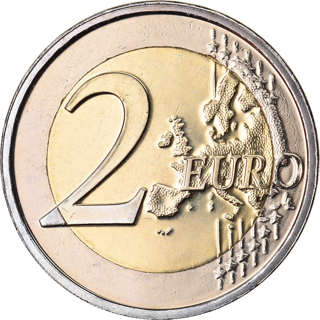 Luxemburgo, 2 Euro, 2009, MS(63), Bimetálico, KM:93