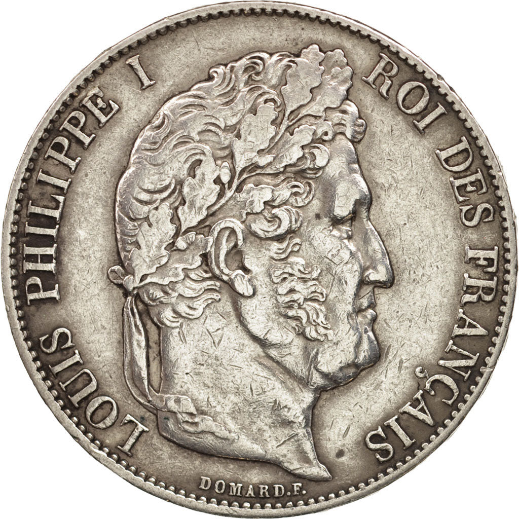France,Louis-Philippe,5 Francs, 848,Paris,EF(40-45),Silver,KM:749.1,Gadoury 678a
