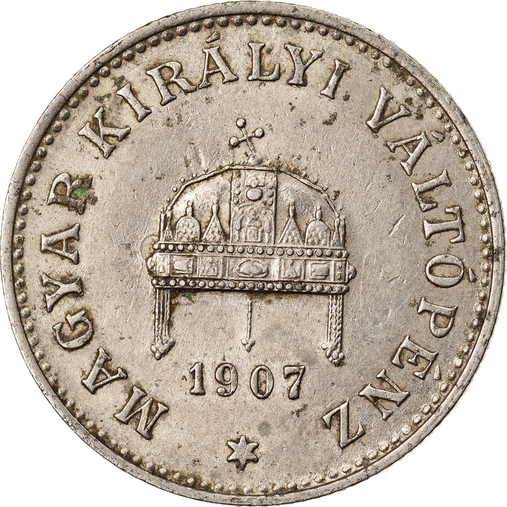 Moeda, Hungria, Franz Joseph I, 20 Fillér, 1907, Kormoczbanya, EF(40-45)
