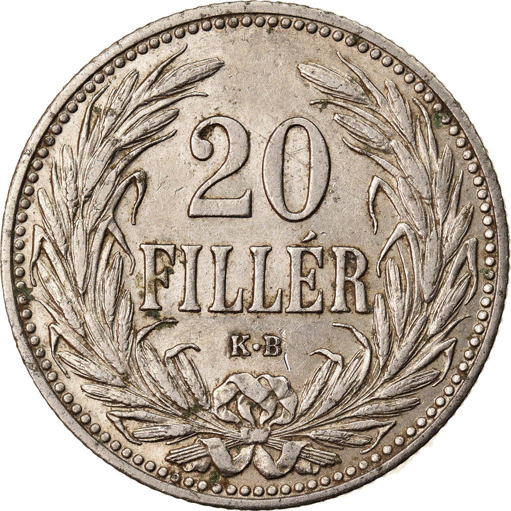 Moeda, Hungria, Franz Joseph I, 20 Fillér, 1907, Kormoczbanya, EF(40-45)