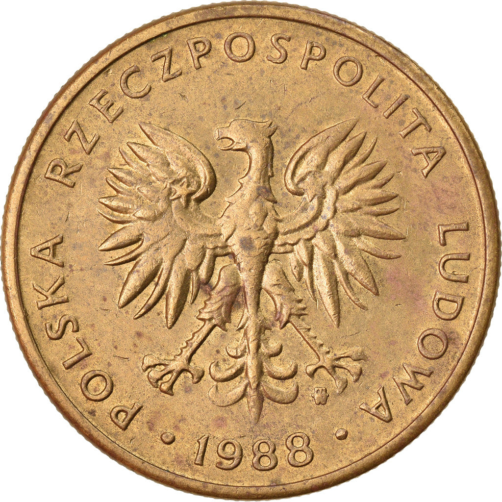 Monnaie, Pologne, 5 Zlotych, 1988, Warsaw, TTB, Laiton, KM:81.2