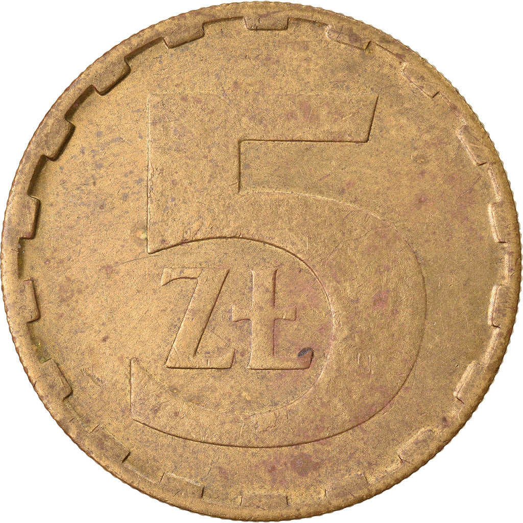 Monnaie, Pologne, 5 Zlotych, 1988, Warsaw, TTB, Laiton, KM:81.2