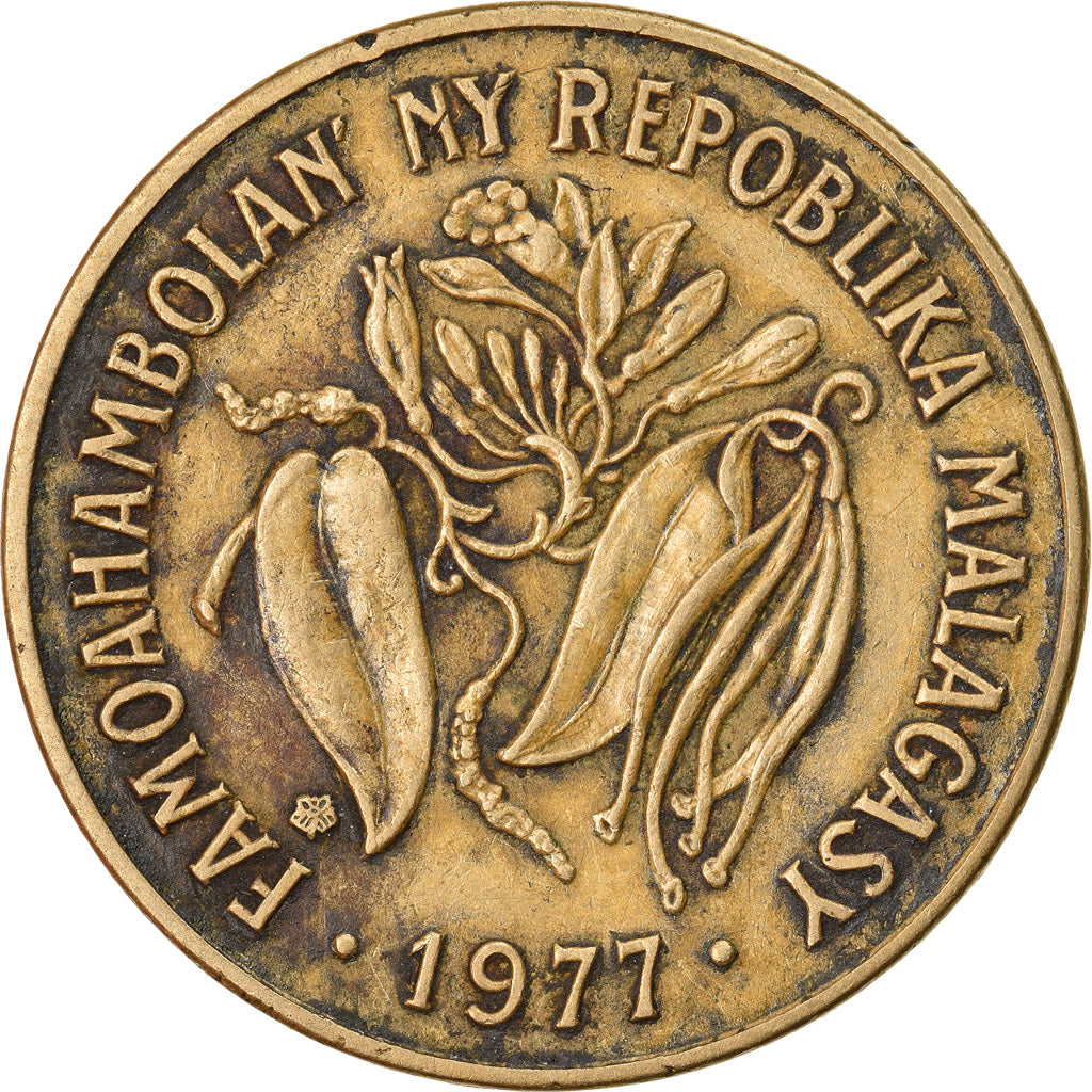 Monnaie, Madagascar, 10 Francs, 2 Ariary, 1977, Paris, TTB, Aluminum-Bronze