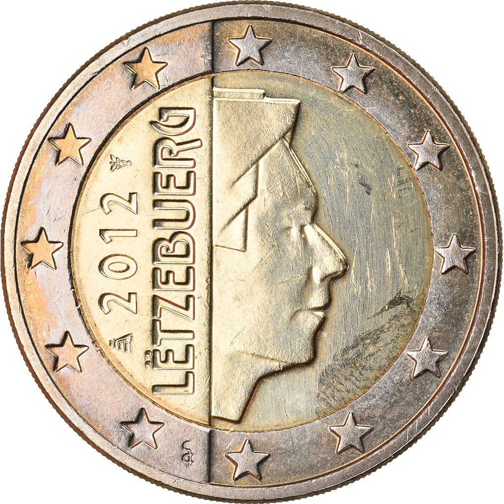 Munten, Luxemburg, Henri, 2 Euro, 2012, ZF+, Bi-Metallic, KM:93
