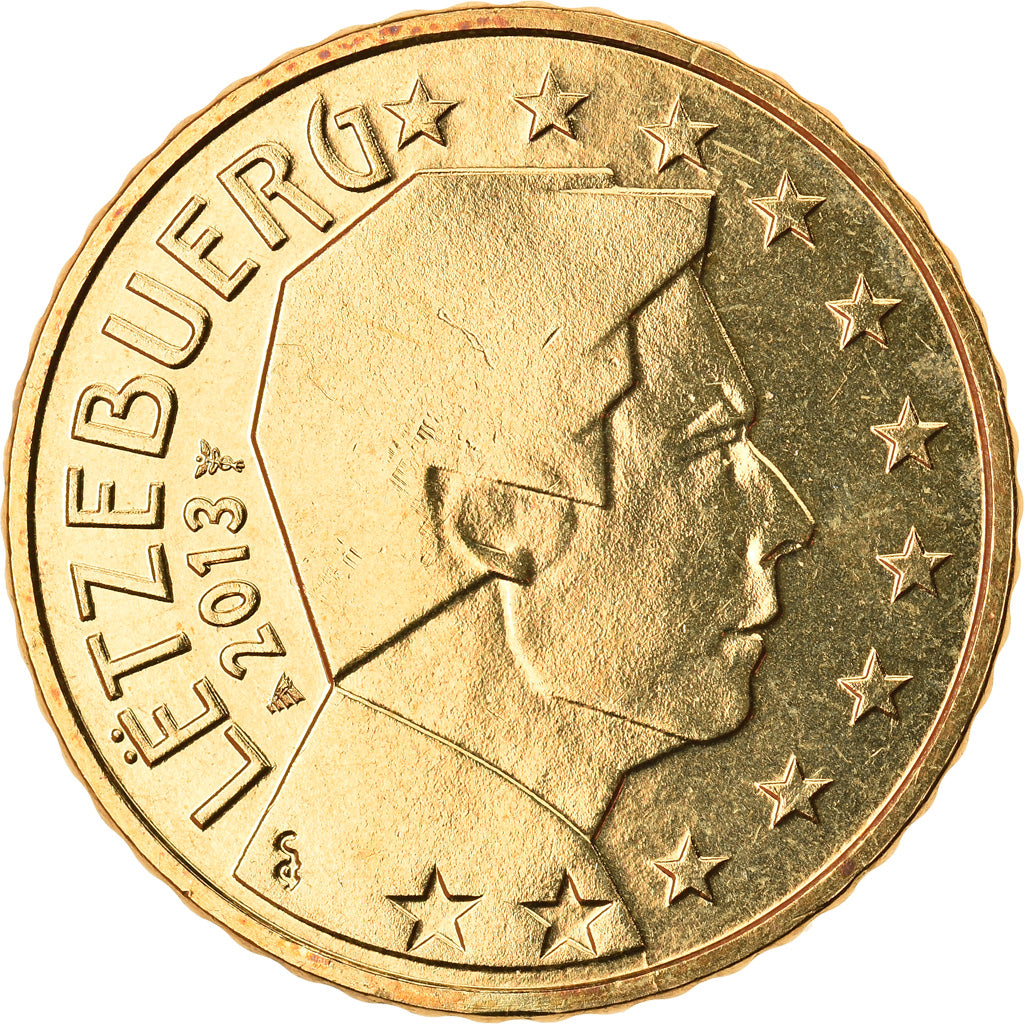 Luxemburg, 50 Euro Cent, 2013, UNZ, Messing, KM:New