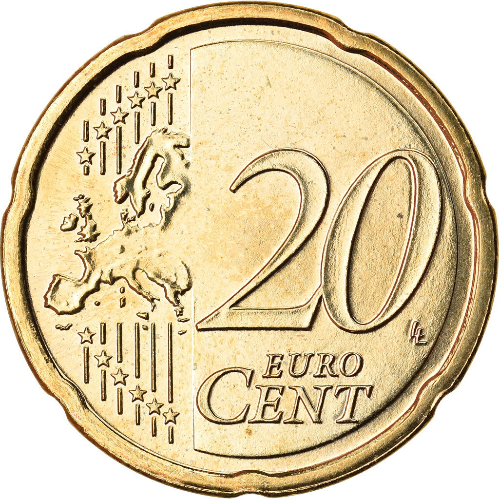 Luxembourg, 20 Euro Cent, 2013, MS(63), Brass, KM:New