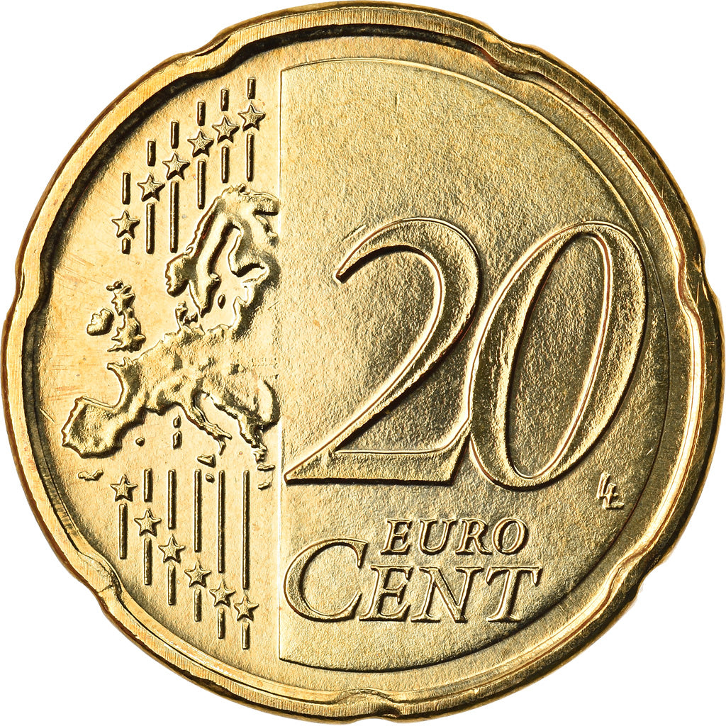 Luxemburgo, 20 Euro Cent, 2014, MS(63), Latão, KM:New