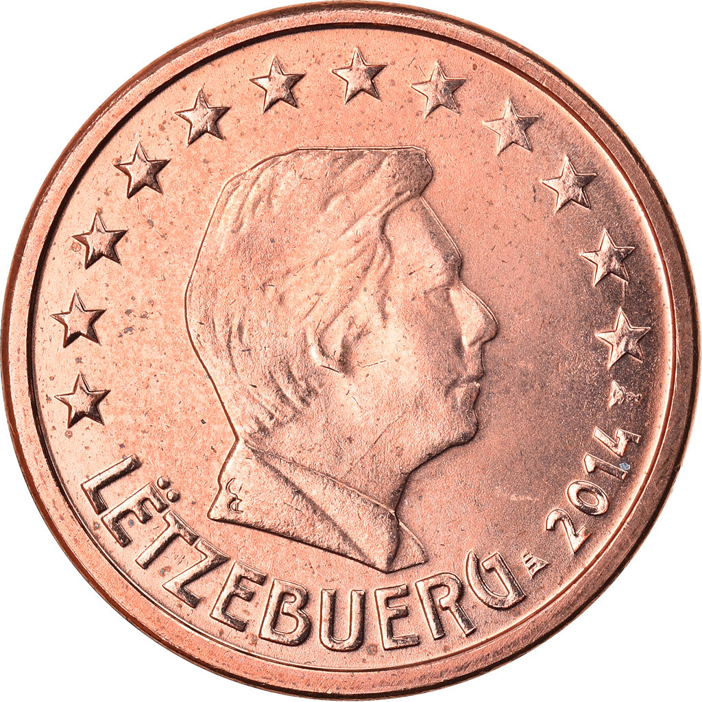 Luxembourg, 2 Euro Cent, 2014, SPL, Copper Plated Steel, KM:New