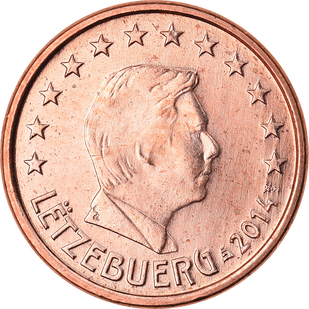 Luxembourg, Euro Cent, 2014, MS(63), Copper Plated Steel, KM:New