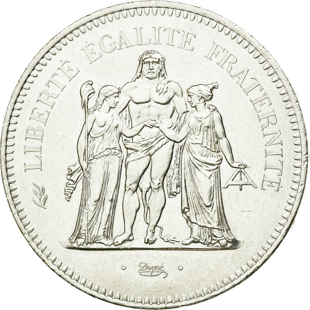 Münze, Frankreich, Hercule, 50 Francs, 1976, Paris, VZ, Silber, KM:941.1
