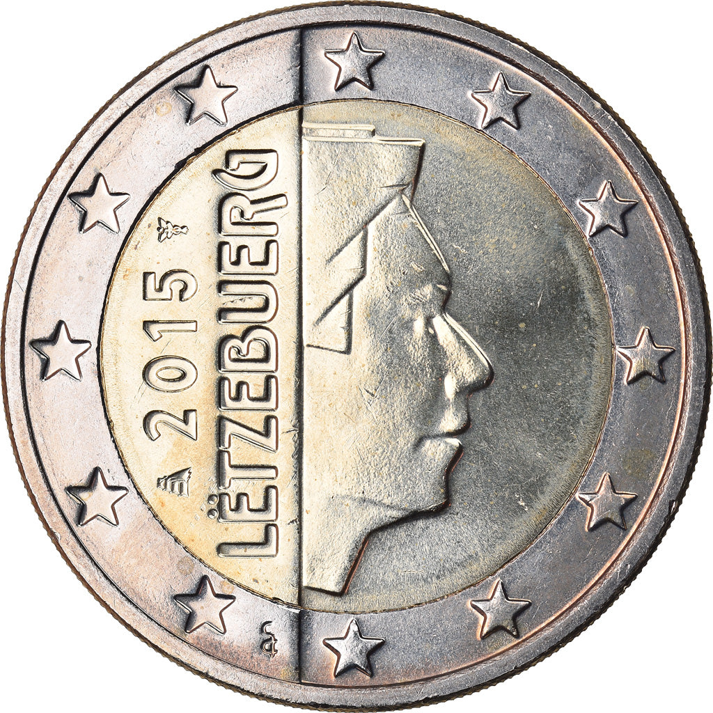 Luxemburgo, 2 Euro, 2015, SC, Bimetálico, KM:New