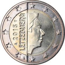 Luxemburgo, 2 Euro, 2015, SC, Bimetálico, KM:New