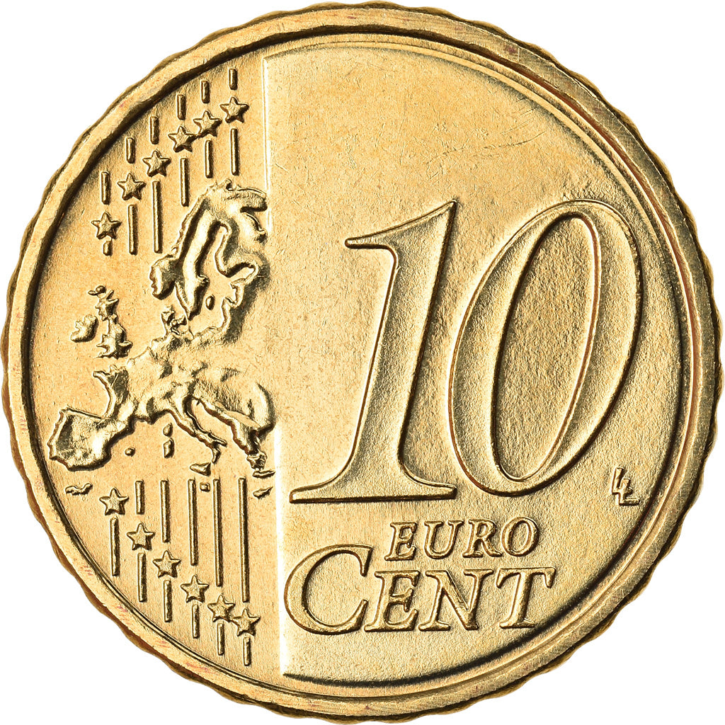 Luxemburg, 10 Euro Cent, 2015, UNZ, Messing, KM:New