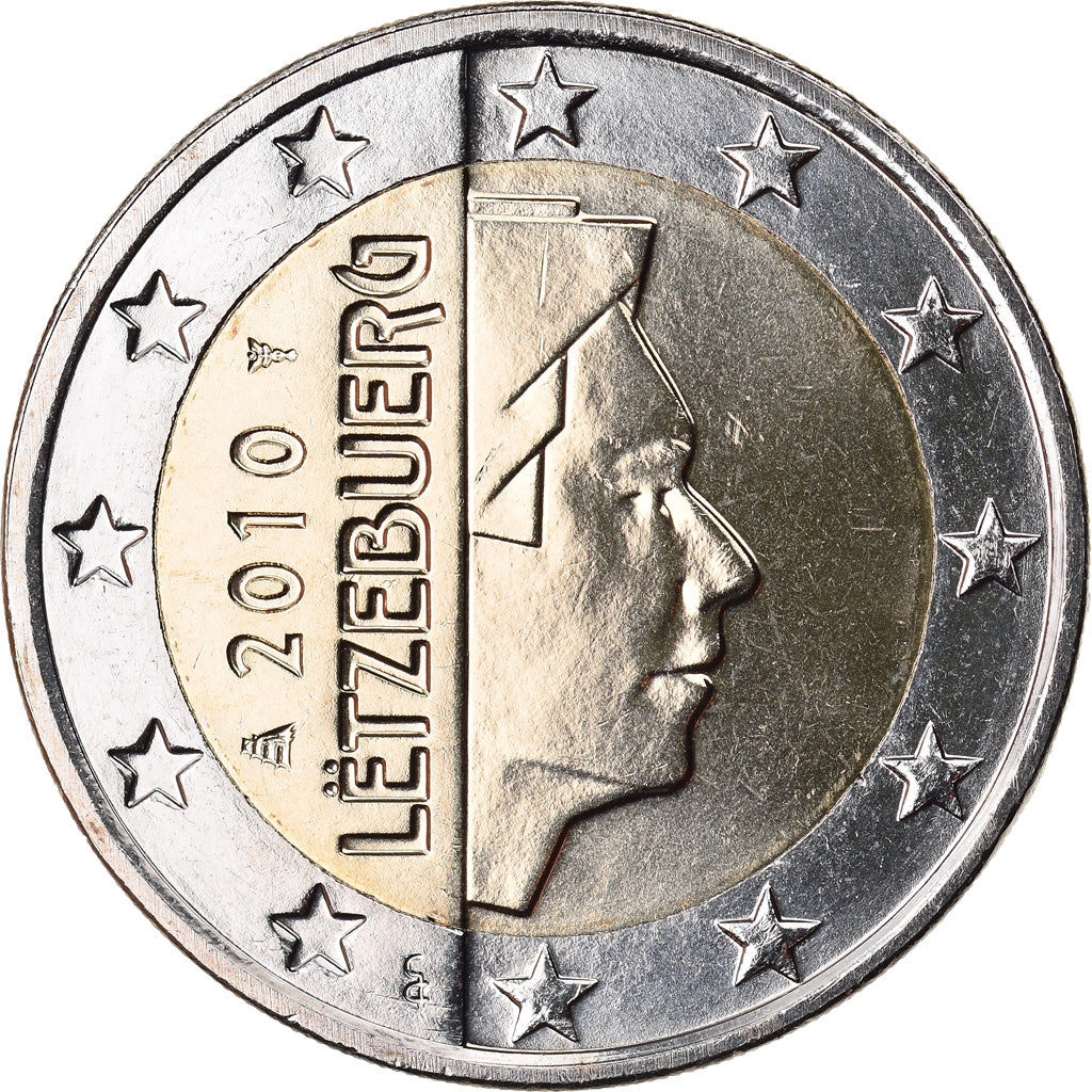 Luxemburg, 2 Euro, 2010, UNZ, Bi-Metallic, KM:New