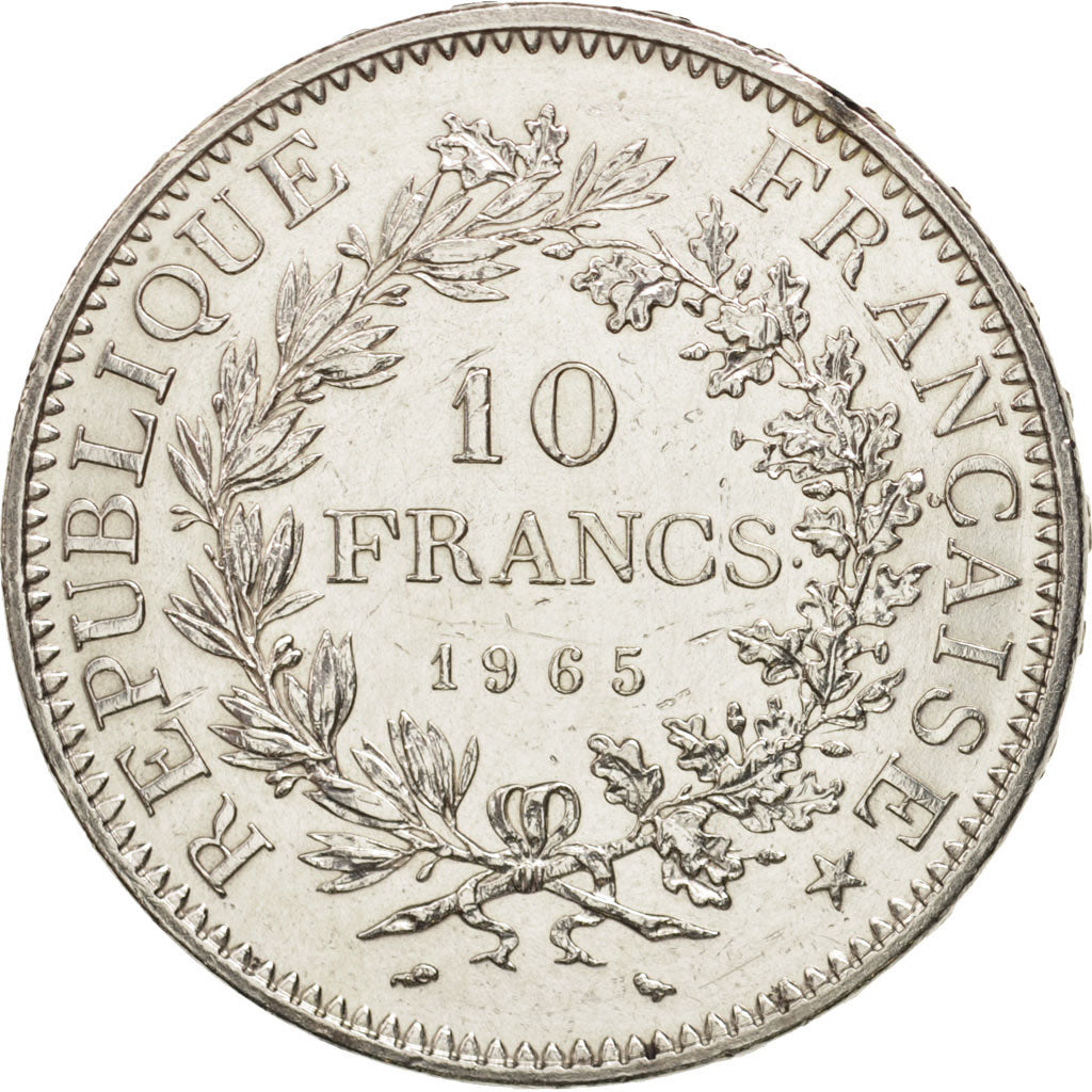 Coin, France, Hercule, 10 Francs, 1965, Paris, AU(55-58), Silver, KM:932