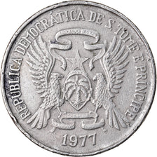 Coin, SAINT THOMAS & PRINCE ISLAND, 20 Dobras, 1977, EF(40-45), Copper-Nickel