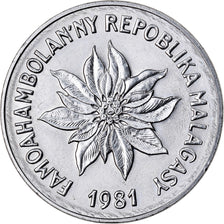 Munten, Madagascar, 5 Francs, Ariary, 1981, Paris, ZF+, Stainless Steel, KM:10