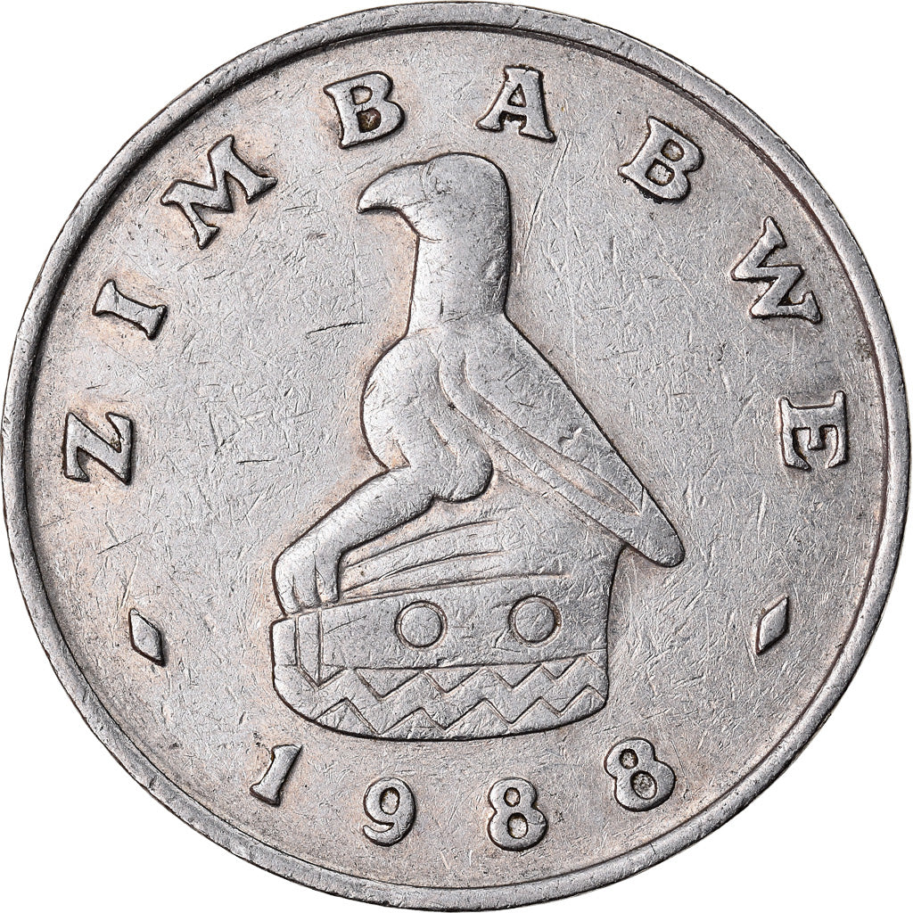 Coin, Zimbabwe, 20 Cents, 1988, EF(40-45), Copper-nickel, KM:4