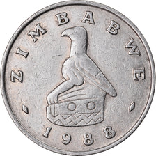 Coin, Zimbabwe, 20 Cents, 1988, EF(40-45), Copper-nickel, KM:4