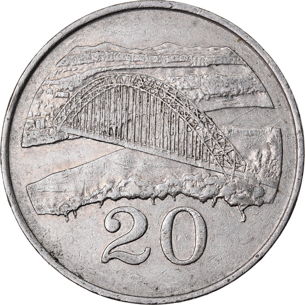 Coin, Zimbabwe, 20 Cents, 1988, EF(40-45), Copper-nickel, KM:4
