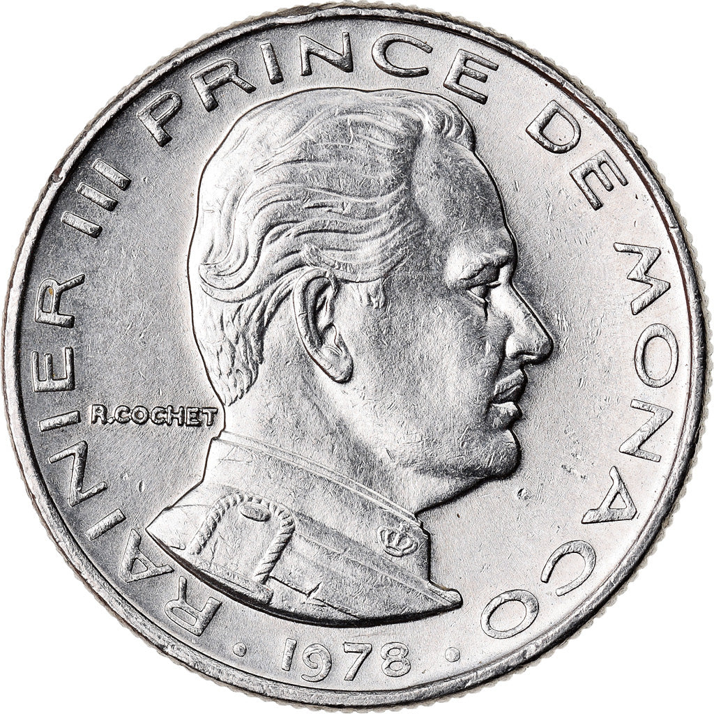 Moneta, Monaco, Rainier III, 1/2 Franc, 1978, BB+, Nichel, KM:145