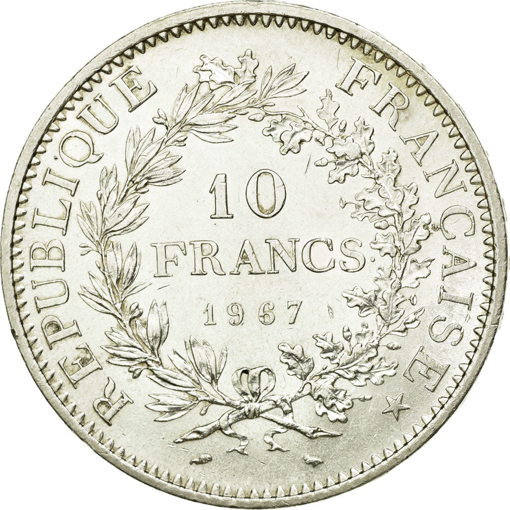 Coin, France, Hercule, 10 Francs, 1967, Paris, AU(55-58), Silver, KM:932