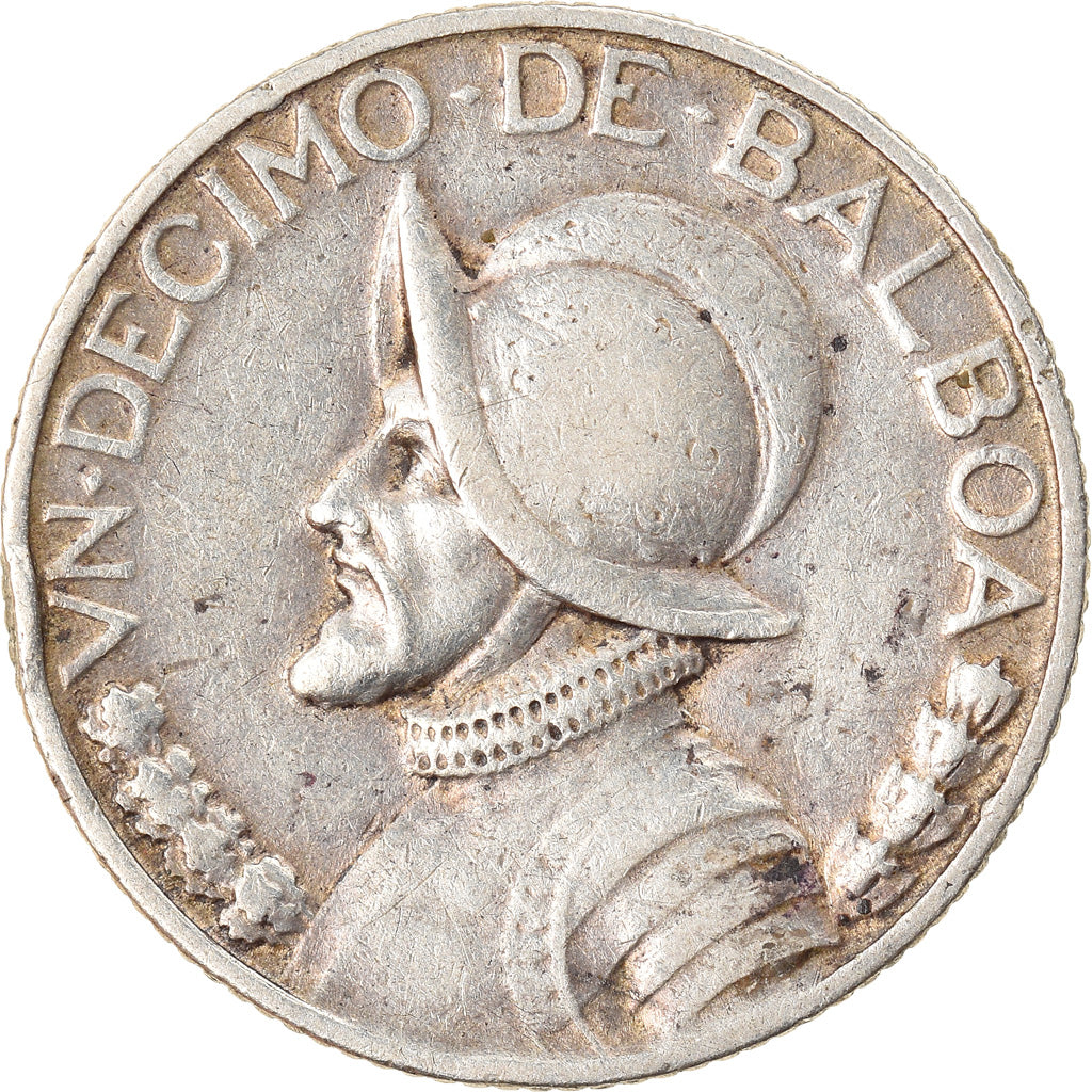 Coin, Panama, 1/10 Balboa, 1930, EF(40-45), Silver, KM:10.1