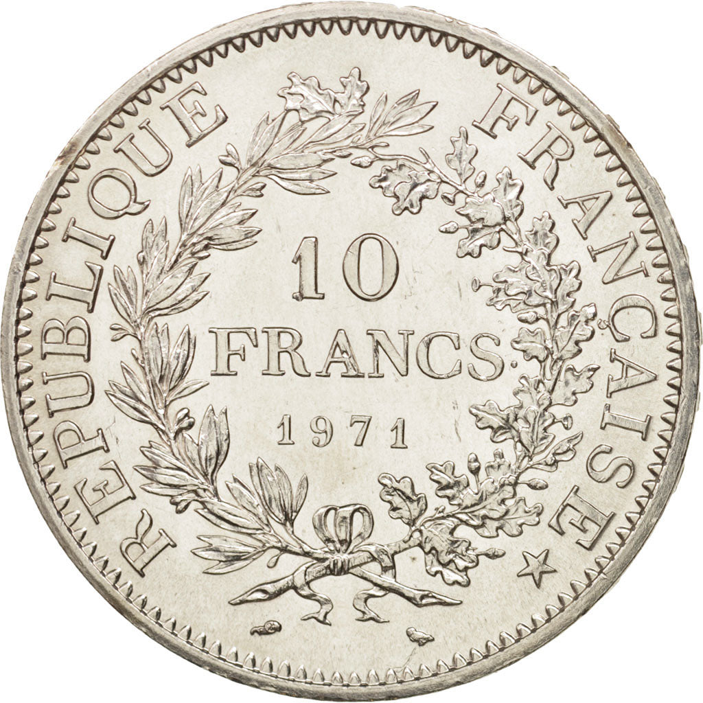 Frankreich, Hercule, 10 Francs, 1971, Paris, VZ, Silber, KM:932, Gadoury:813