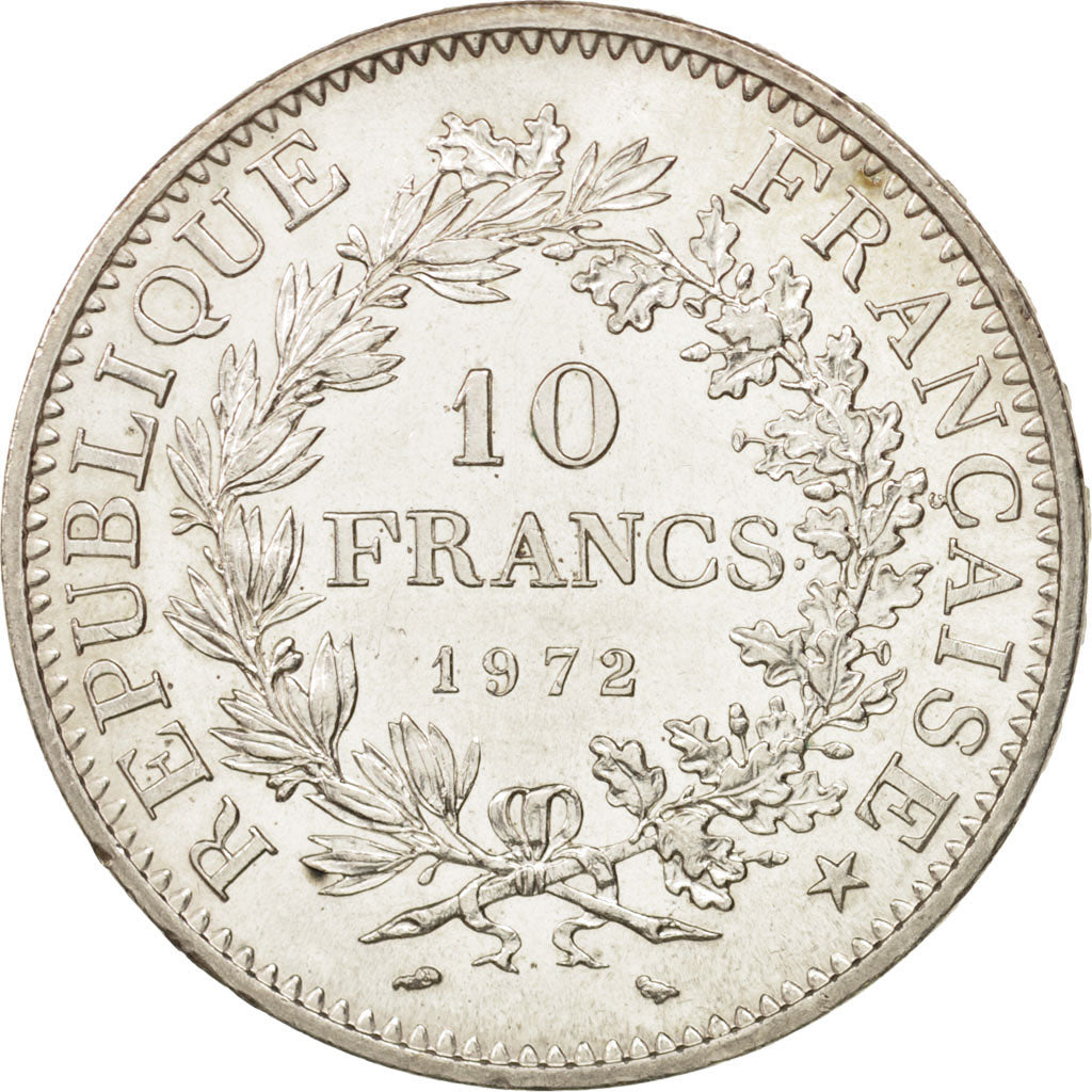 France, Hercule, 10 Francs, 1972, Paris, AU(55-58), Silver, KM:932, Gadoury:813