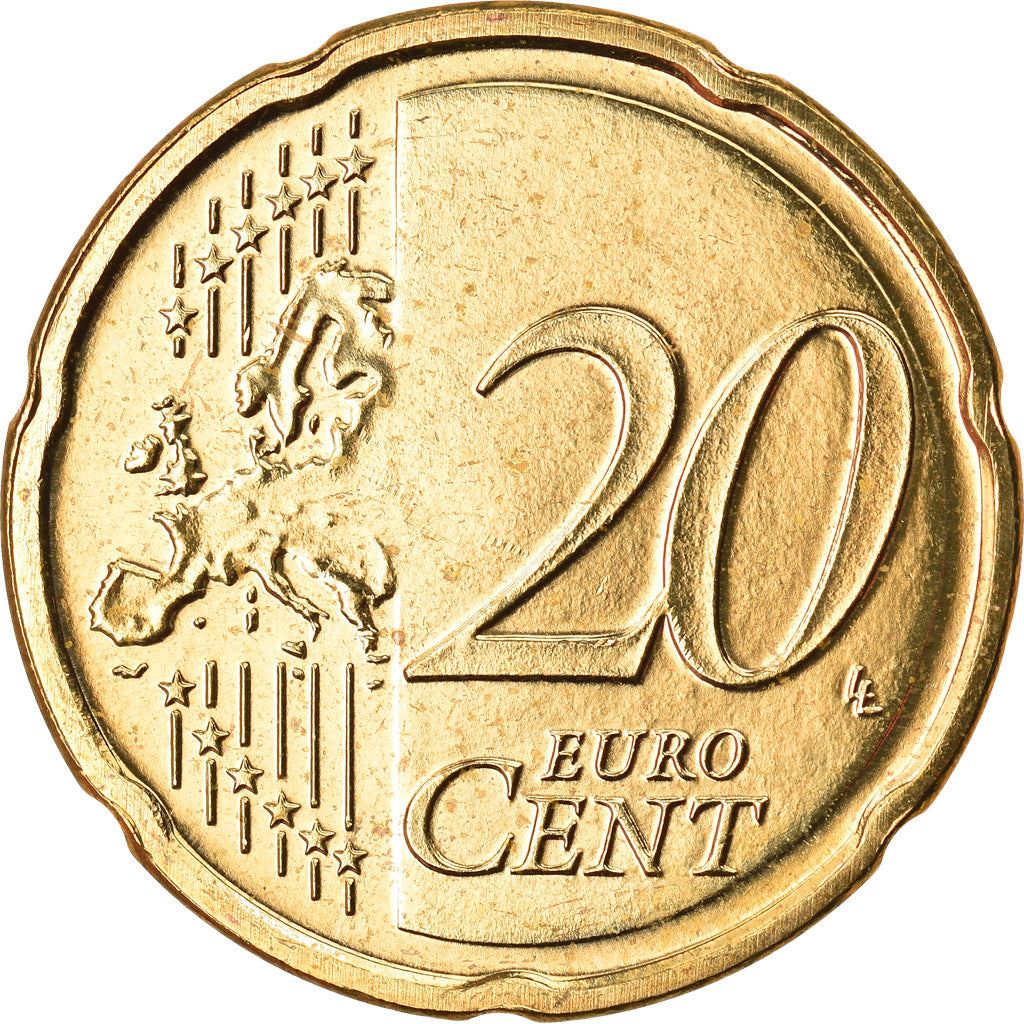 Luxemburgo, 20 Euro Cent, 2016, MS(63), Latão, KM:New