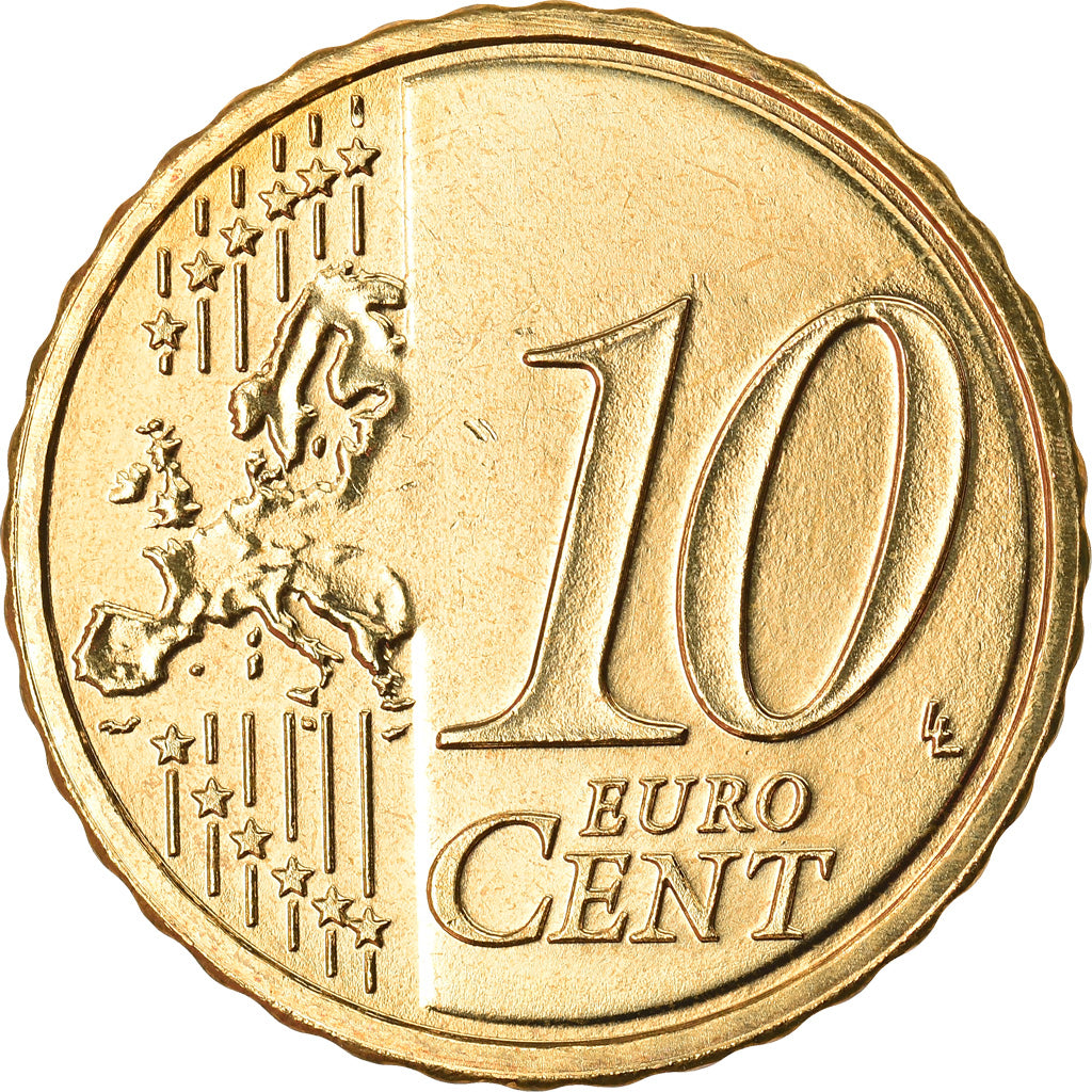 Luxembourg, 10 Euro Cent, 2016, SPL, Laiton, KM:New