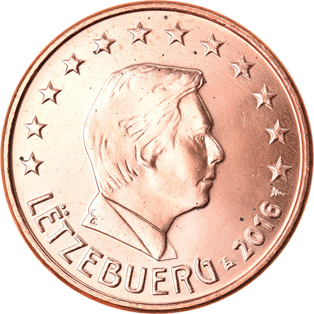 Luxemburgo, 5 Euro Cent, 2016, MS(63), Aço Cromado a Cobre, KM:New