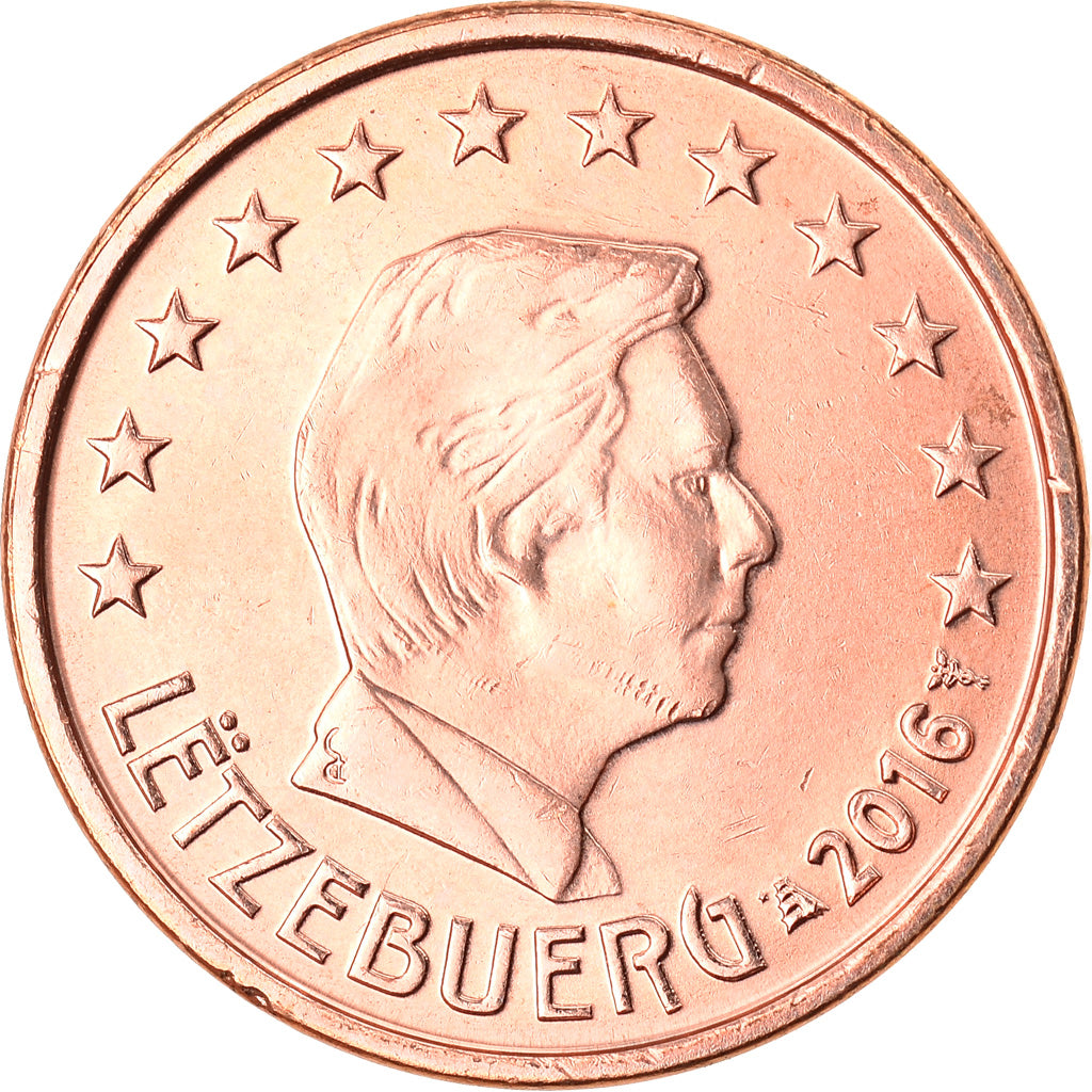 Luksemburg, Euro Cent, 2016, MS(63), Miedź platerowana stalą, KM:New