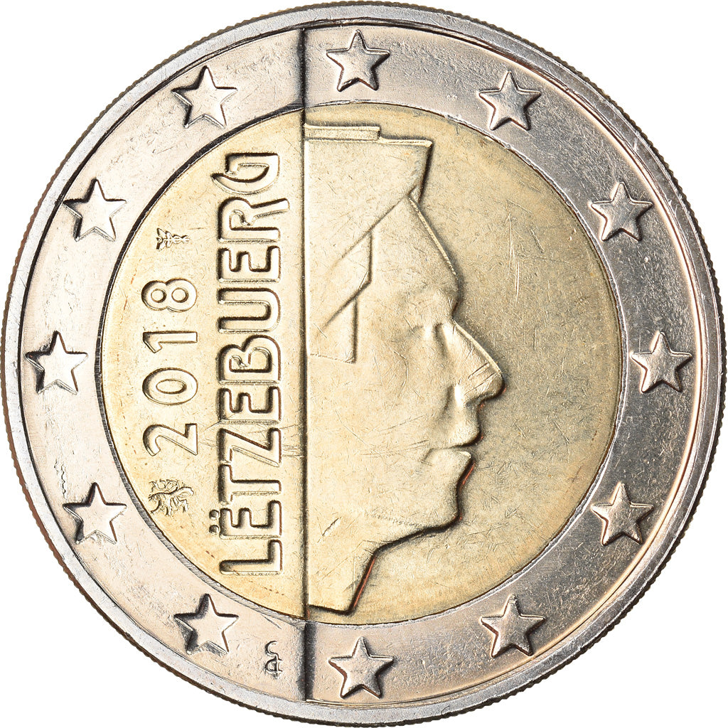 Luxemburgo, 2 Euro, 2018, SC, Bimetálico, KM:New