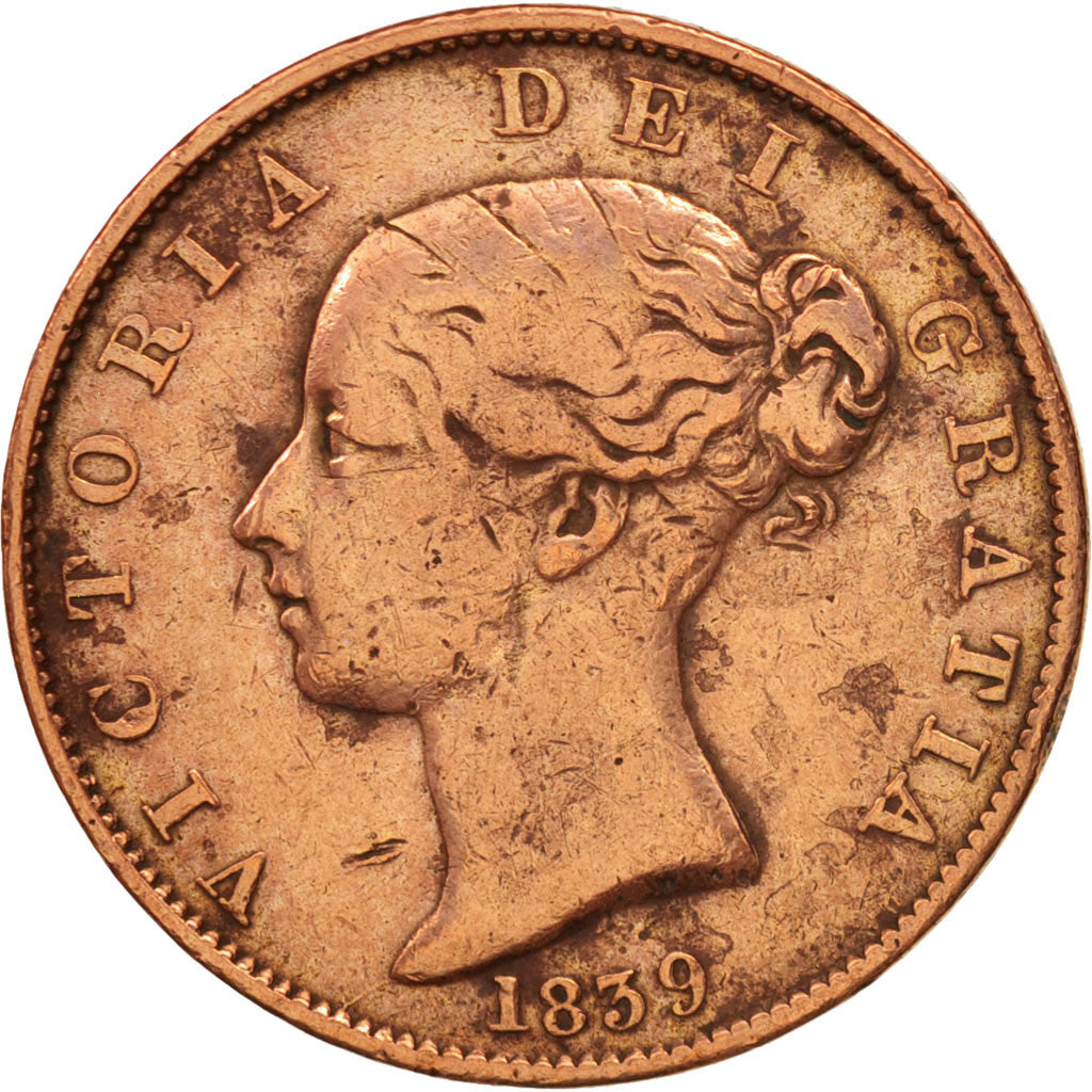 Isle of Man, 1/2 Penny, 1839, VF(30-35), Copper, KM:13