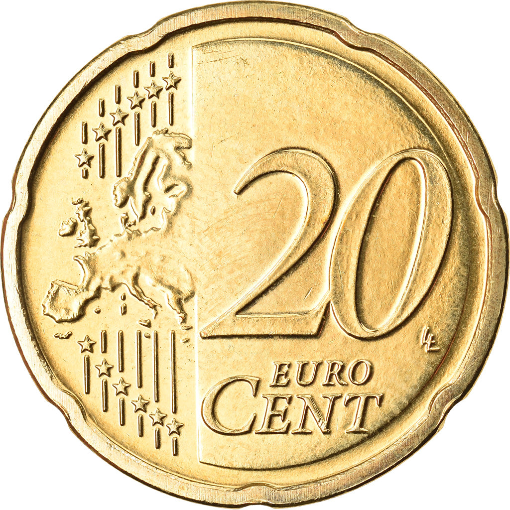 Luxemburgo, 20 Euro Cent, 2018, MS(63), Latão, KM:New