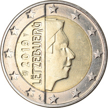 Luxemburgo, 2 Euro, 2019, MS(63), Bimetálico, KM:New