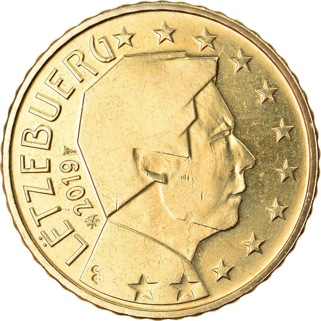 Luxemburgo, 50 Euro Cent, 2019, MS(63), Latão, KM:New