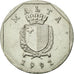 Coin, Malta, 50 Cents, 1991, AU(50-53), Copper-nickel, KM:98
